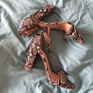 Charlotte Russe Becca Snake Heels - Sz 9